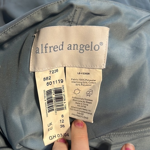 Alfred Angelo 7236 Halter Bridesmaid Dress Once Upon A Time Size 8 - Picture 9 of 10
